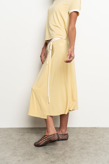 Belle Contrast Wrap Midi Skirt