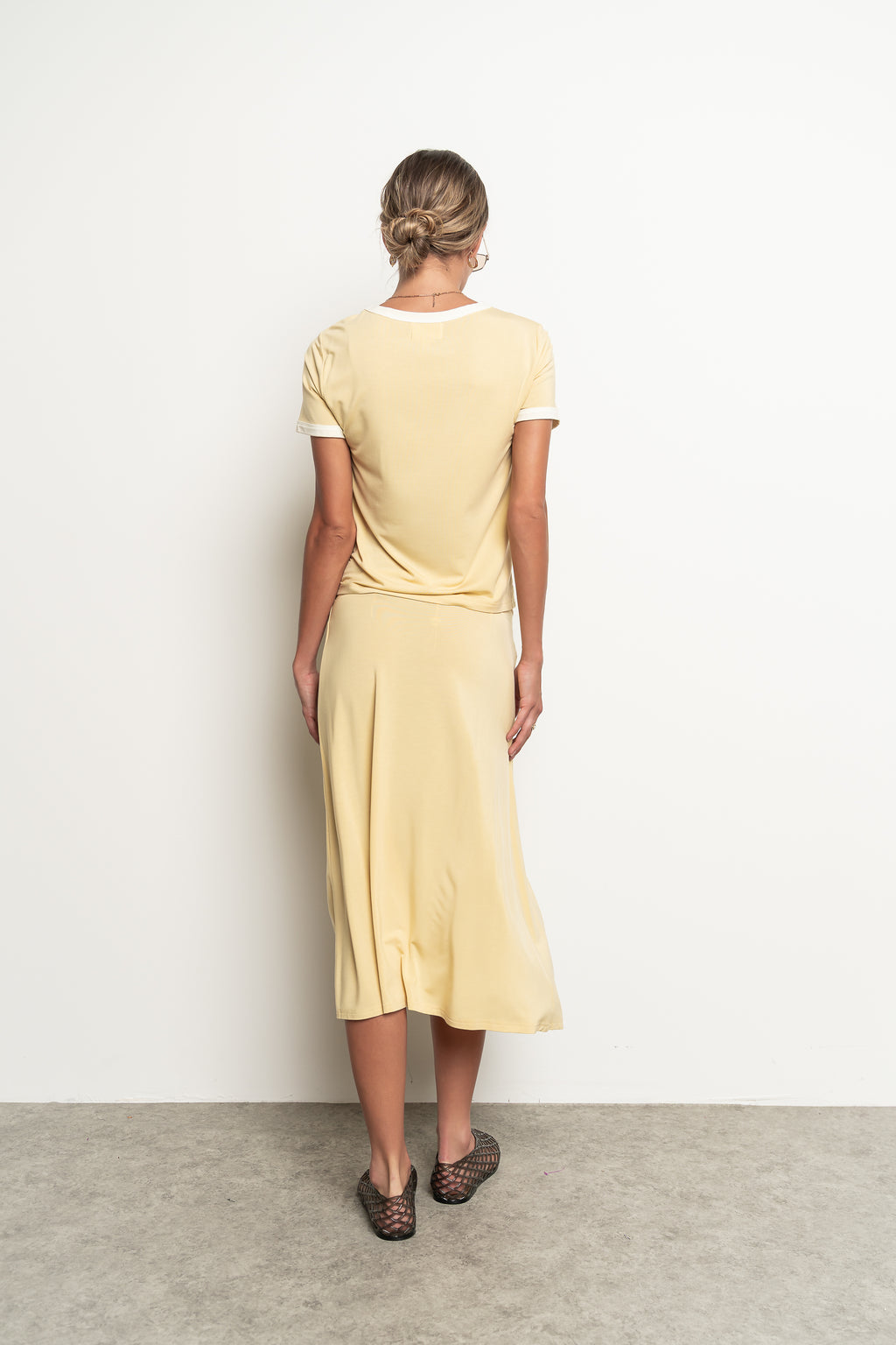 Belle Contrast Wrap Midi Skirt