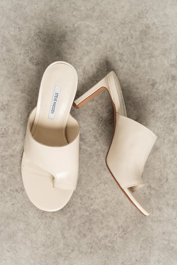 Steve Madden Valentin Leather Heels in Bone