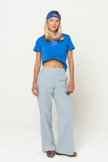 Gretta Striped Pants in Blue