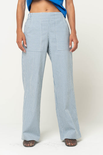 Gretta Striped Pants in Blue