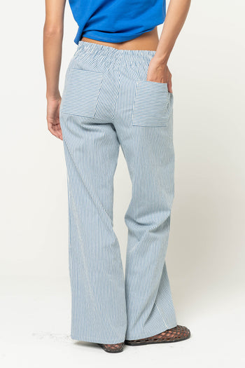 Gretta Striped Pants in Blue