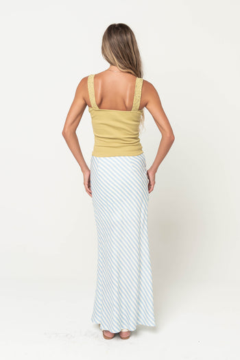 Saylor Ribbed Tank in Green