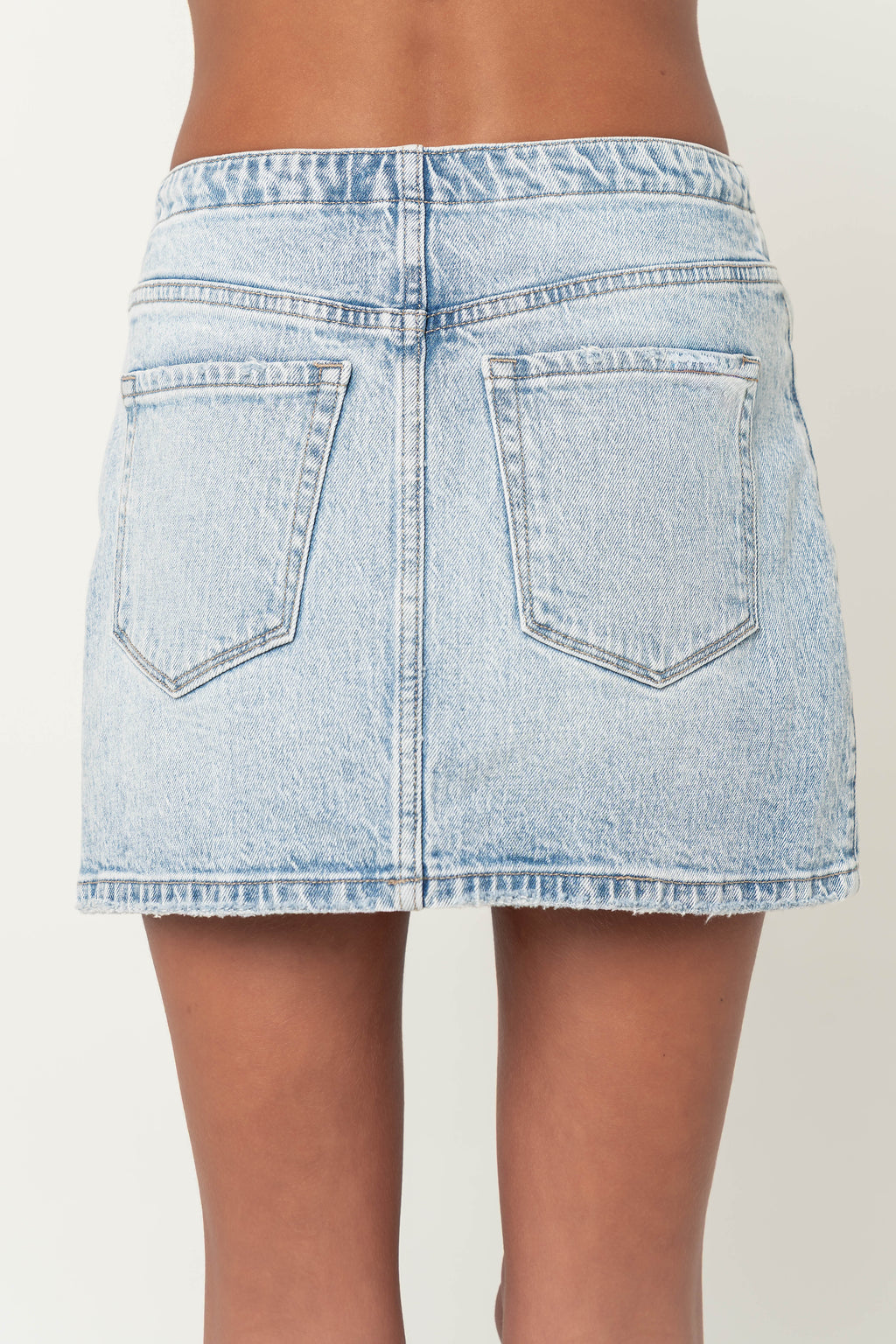 Jamie Tie Denim Mini Skirt