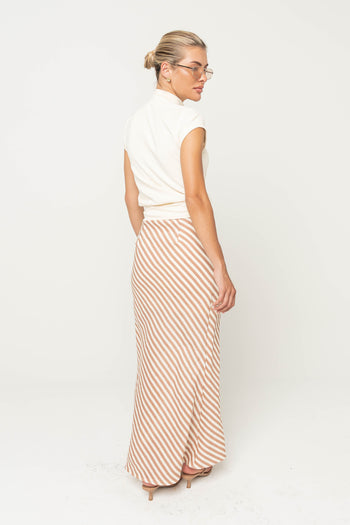 Miriam Mock Neck Top in Ivory