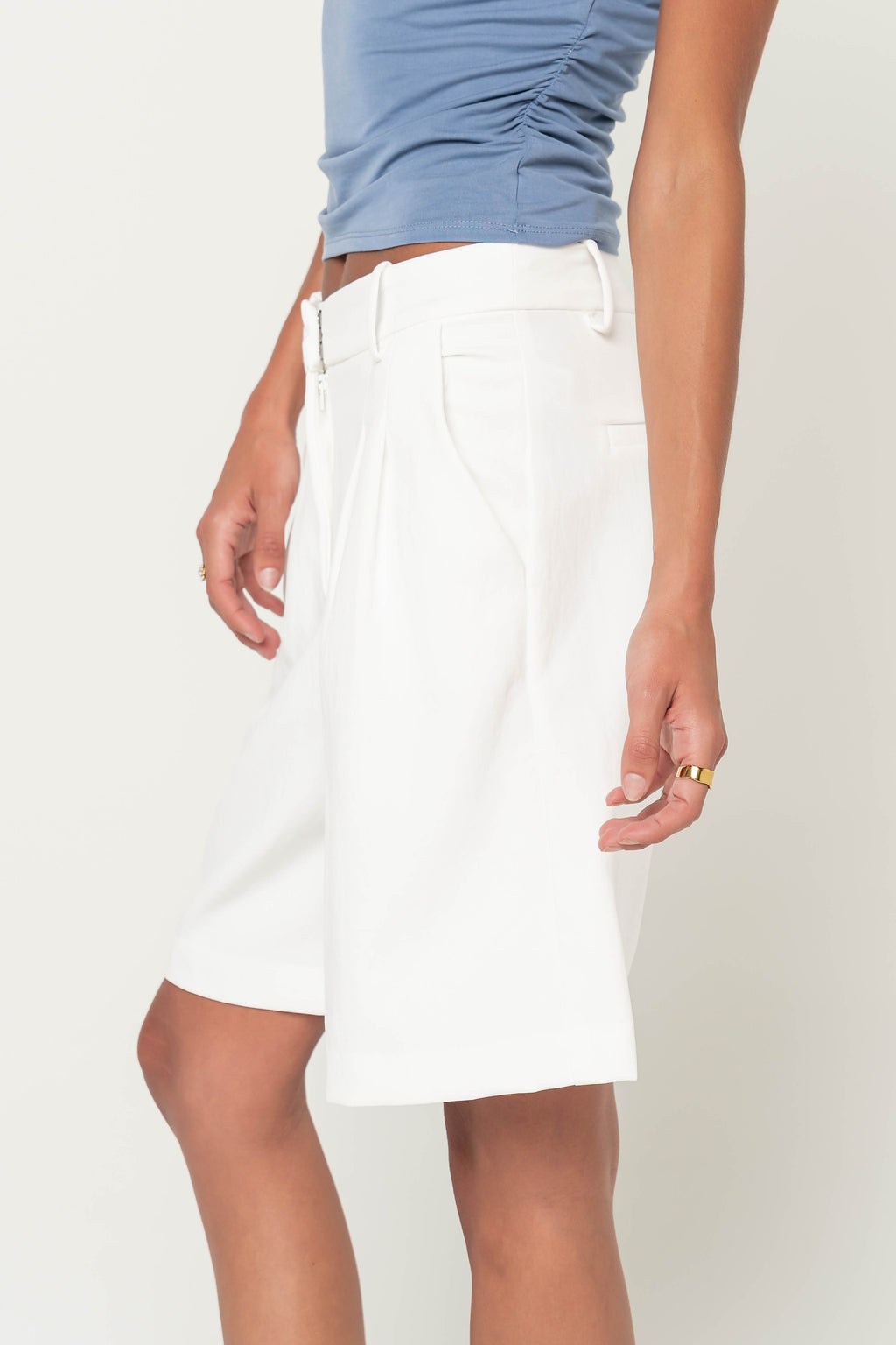 Rianna Bermuda Shorts in White