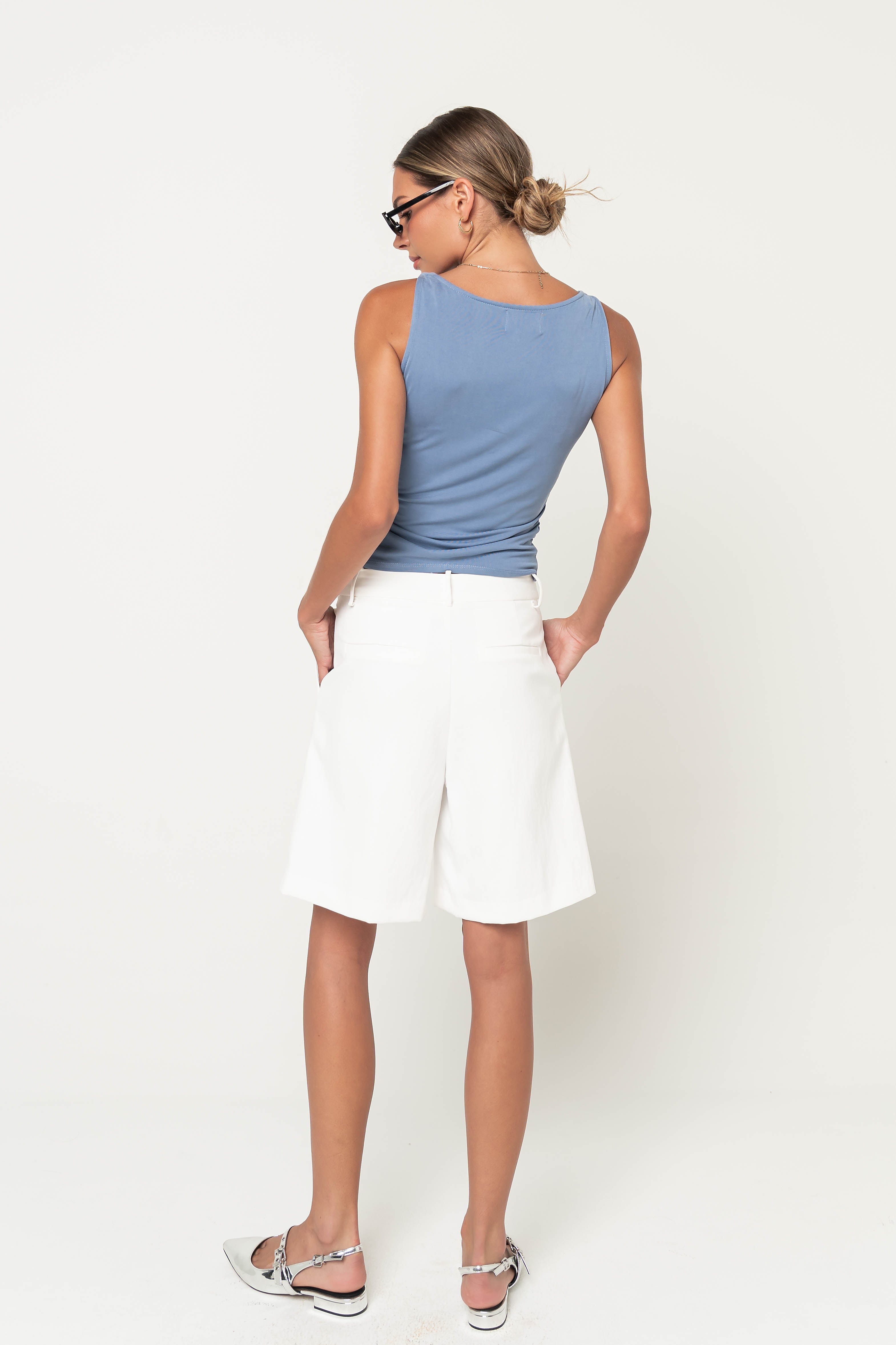 Rianna Bermuda Shorts in White