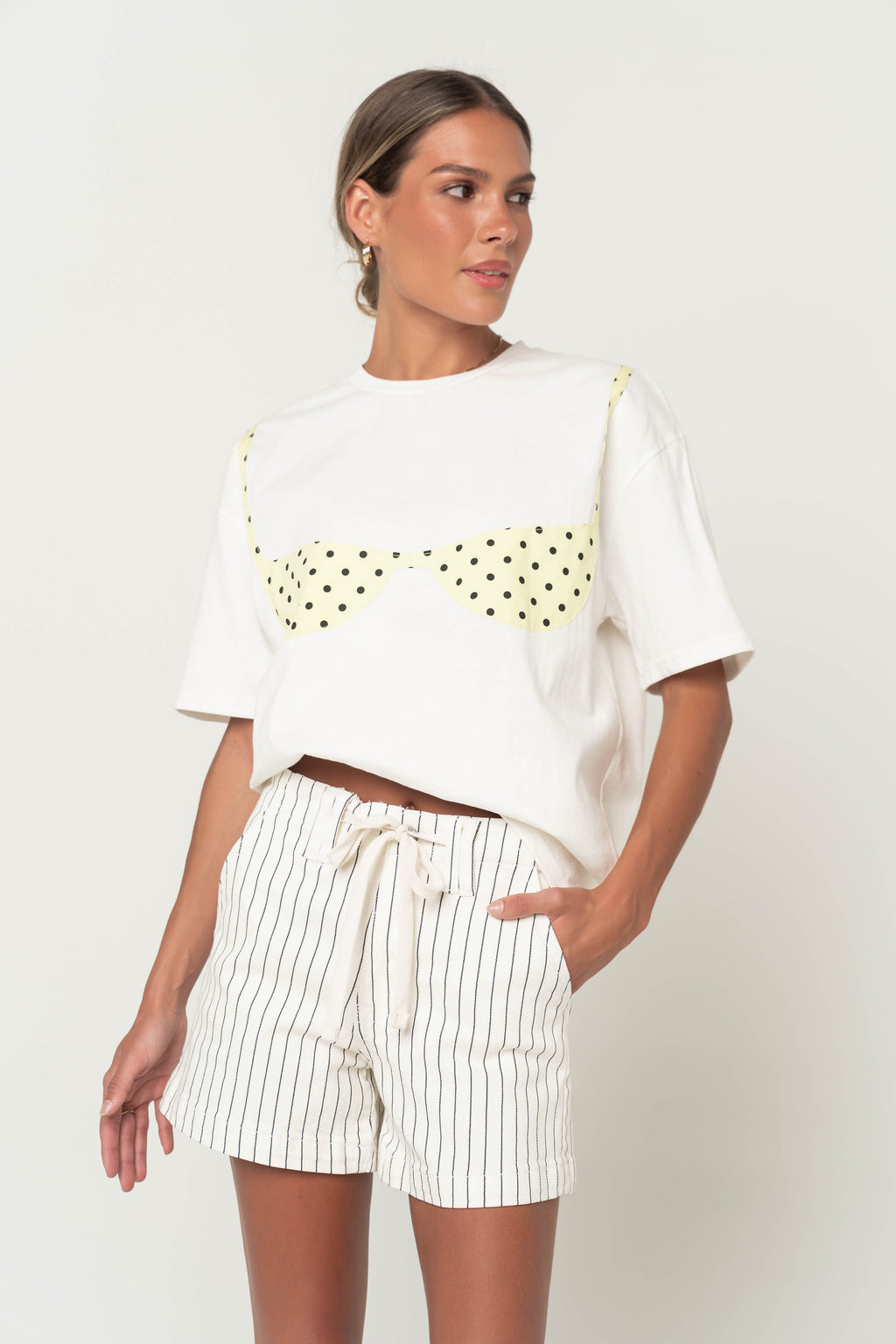Karla Graphic Tee in Yellow