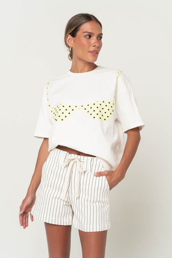 Karla Graphic Tee in Yellow