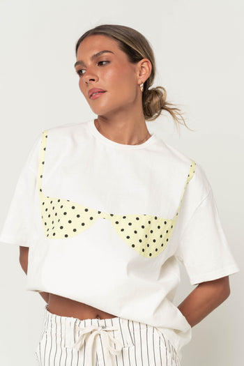 Karla Graphic Tee in Yellow