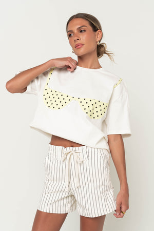 Karla Graphic Tee in Yellow