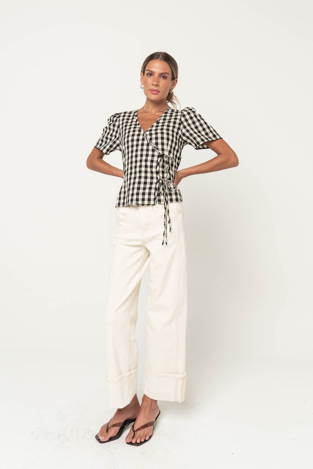 Sayla Cuffed Wide Leg Jeans