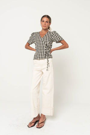 Sayla Cuffed Wide Leg Jeans