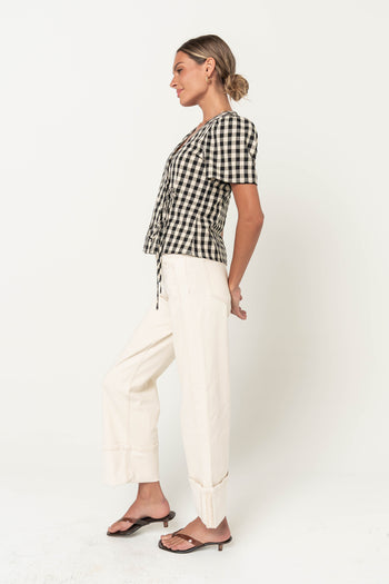 Sayla Cuffed Wide Leg Jeans