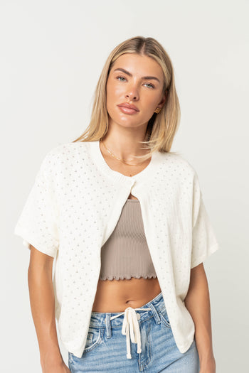 Selena Pointelle Cardigan