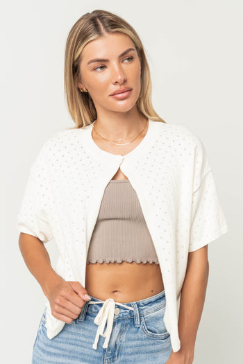 Selena Pointelle Cardigan
