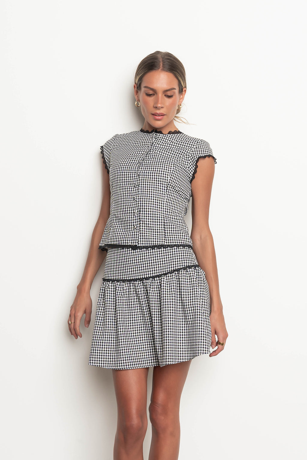 Vanessa Gingham Mini Skirt