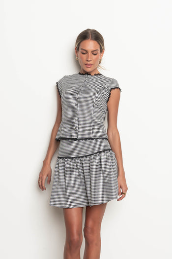 Vanessa Gingham Mini Skirt