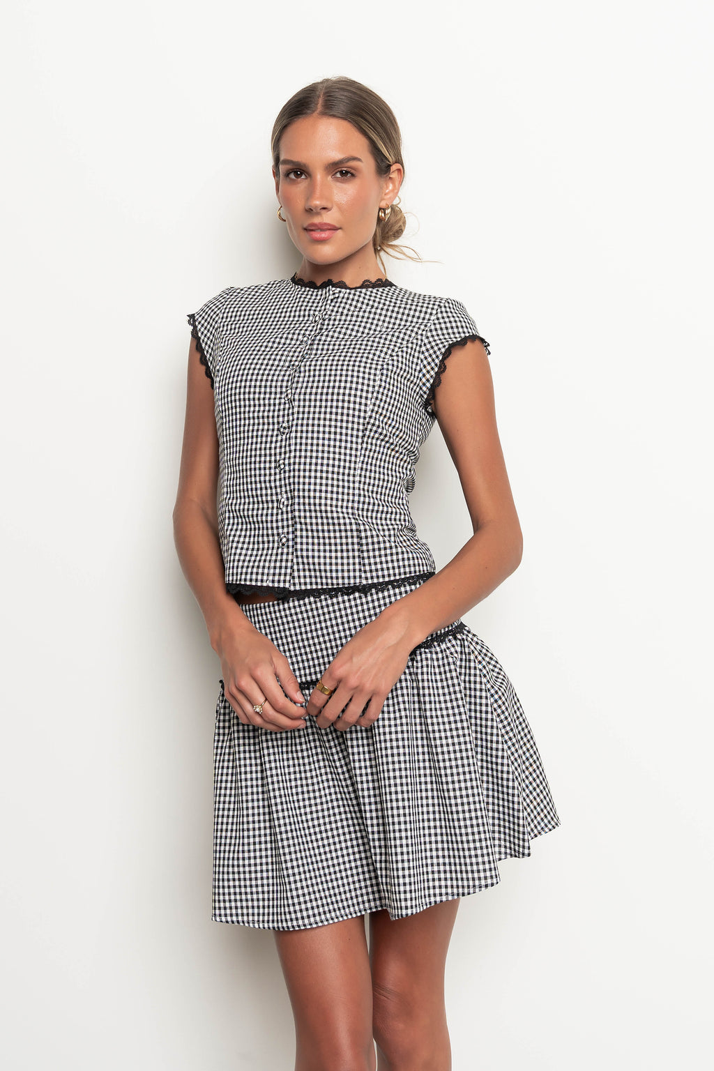 Vanessa Gingham Mini Skirt