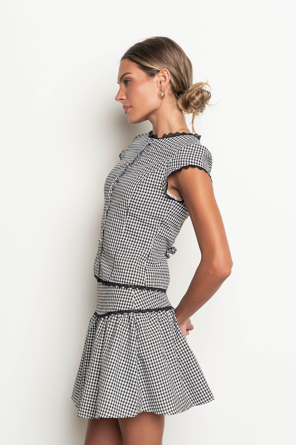 Vanessa Gingham Mini Skirt