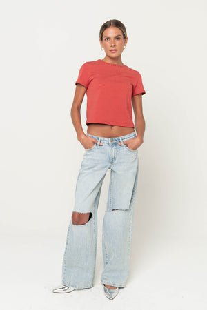 Millie Polka Dot Tee in Red