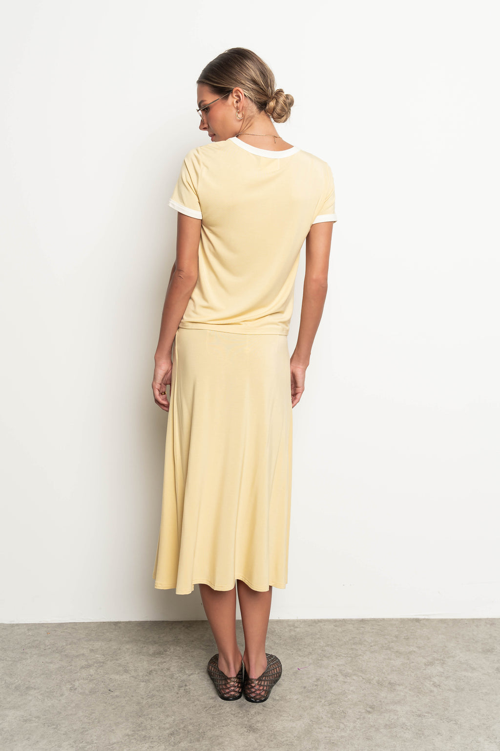 Belle Contrast Wrap Midi Skirt