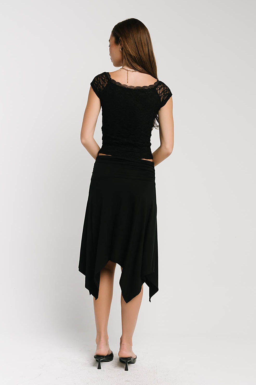 Lydia Asymmetrical Skirt in Black