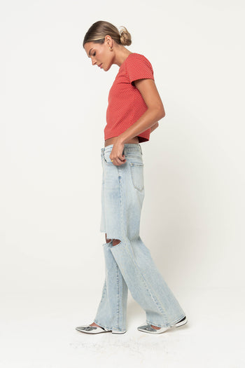 Millie Polka Dot Tee in Red
