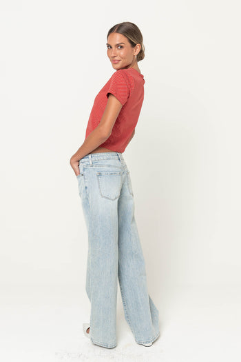 Millie Polka Dot Tee in Red