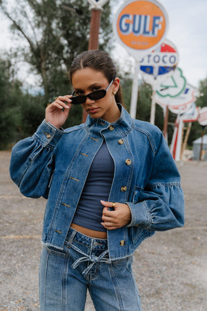 Sasha Denim Jacket in Medium Wash