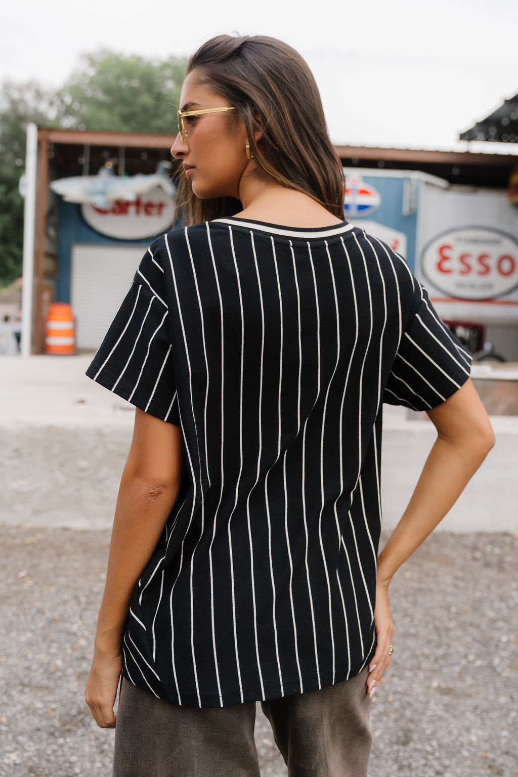 Wren Striped Jersey Top