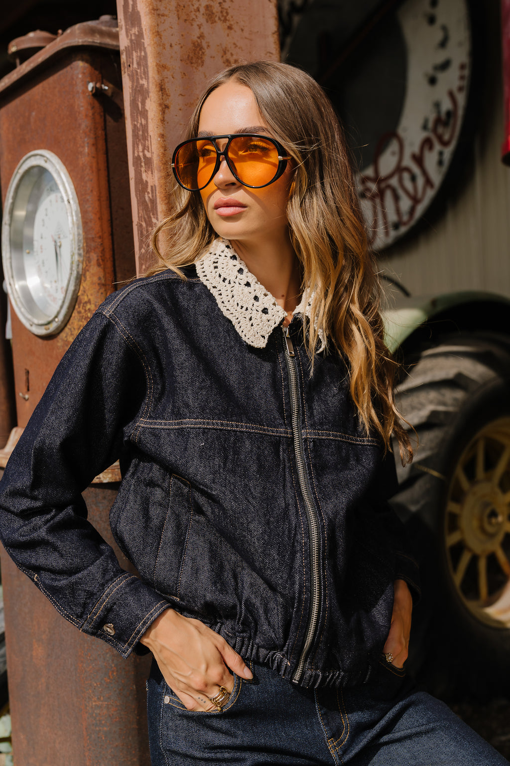 Lucca Collared Denim Jacket
