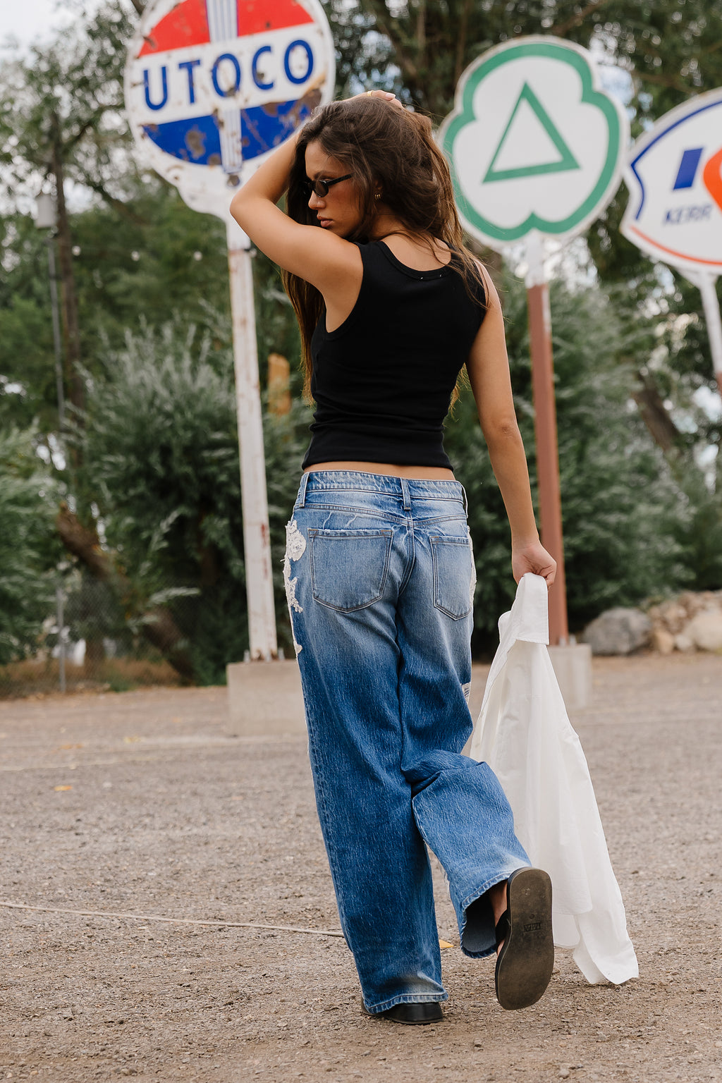 Jax Ribbed Tank in Black