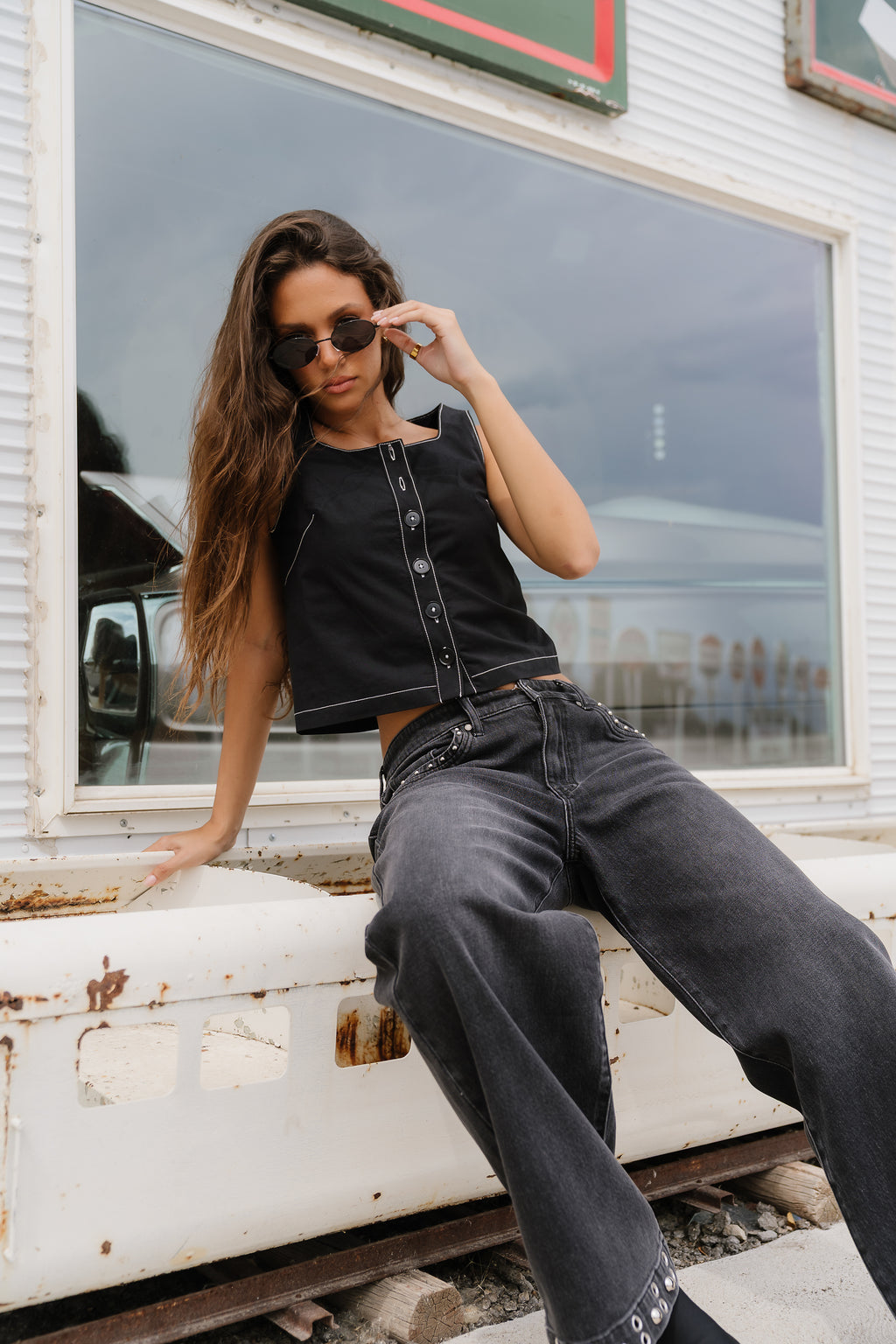 Skyler Contrast Tank