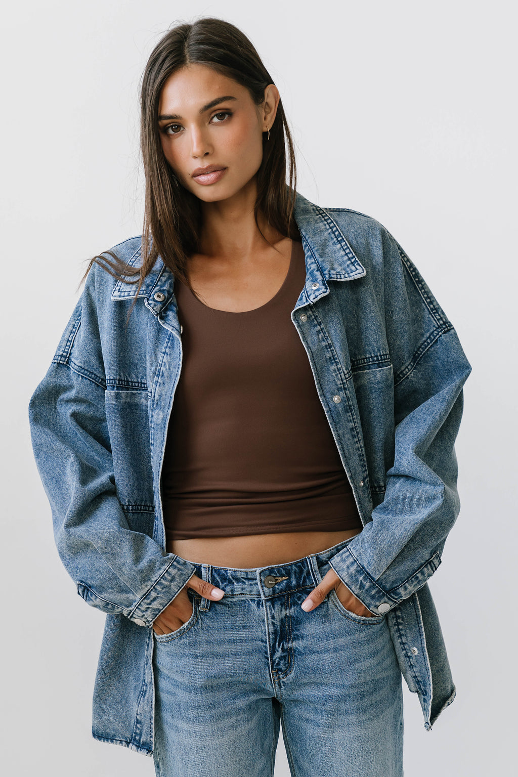 Sayla Tank Top in Dark Brown