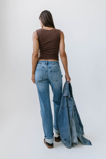 Sayla Tank Top in Dark Brown