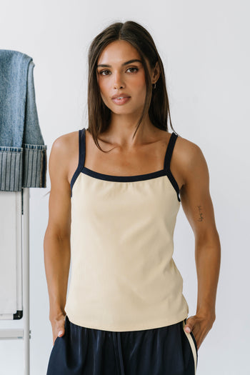Rylan Contrast Tank Top in Yellow