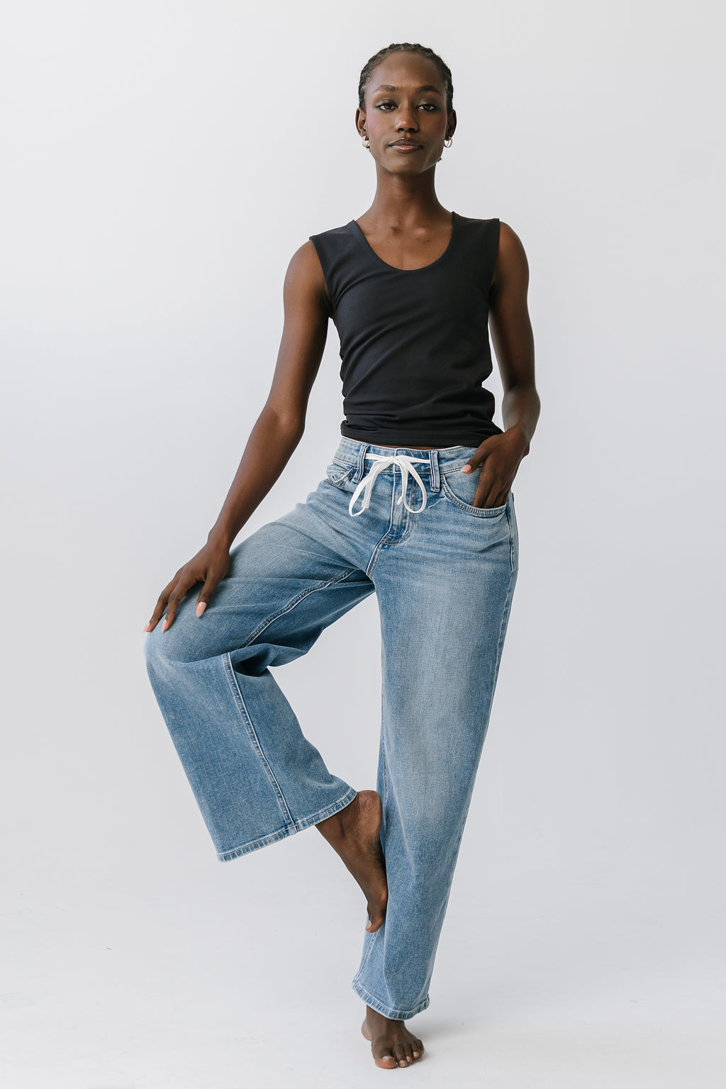 Sayla Tank Top in Black
