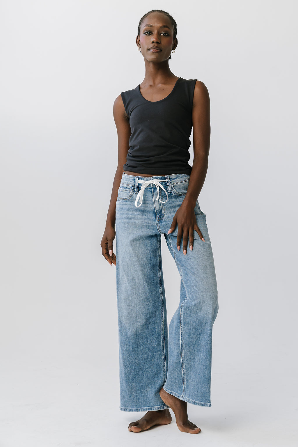 Sayla Tank Top in Black
