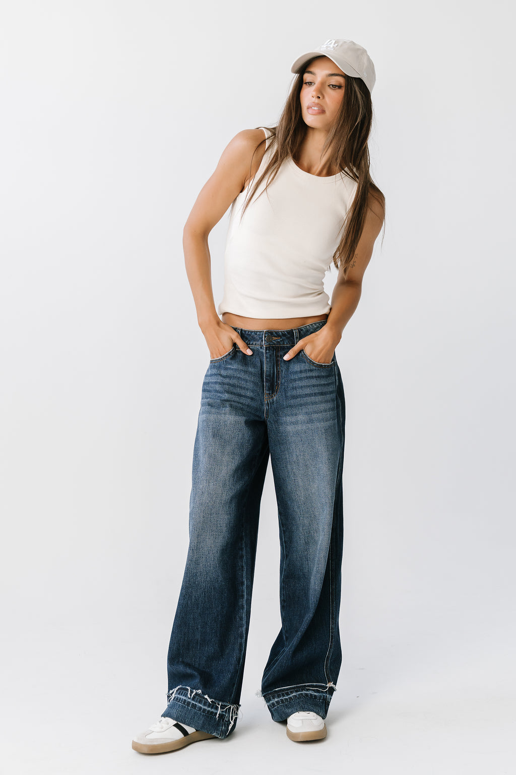 Jax Ribbed Tank in Ivory