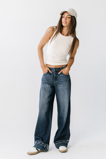Jax Ribbed Tank in Ivory