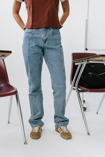Denice High Rise Seamed Bootcut Jeans