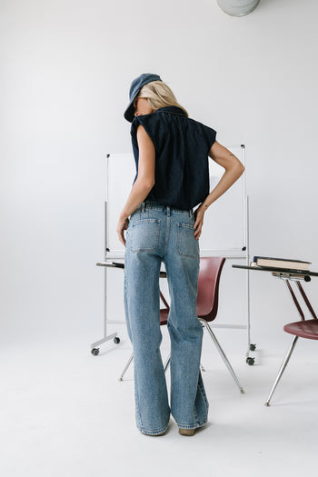 Karlie Denim Bubble Top