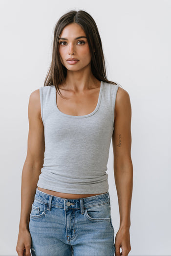 Anna Tank Top in Heather Grey