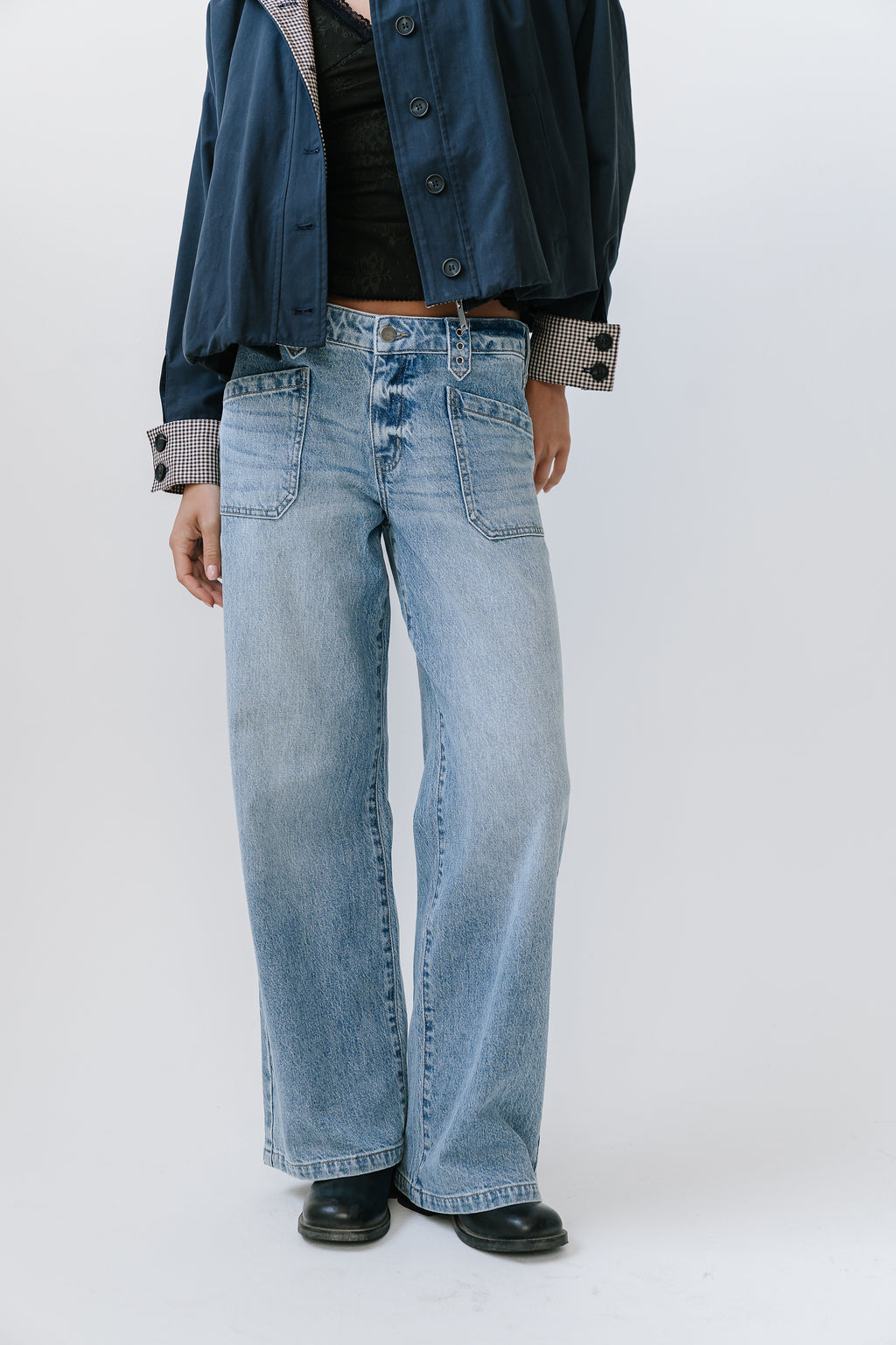 Whitney Mid Rise Wide Leg Jeans