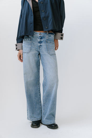 Whitney Mid Rise Wide Leg Jeans