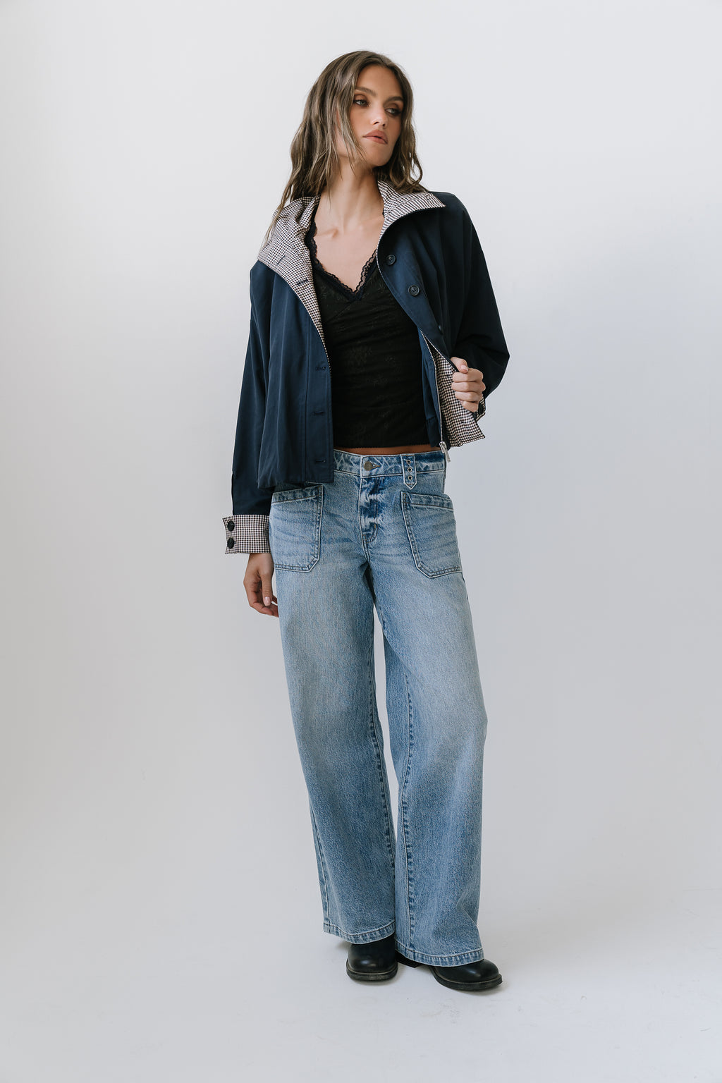 Whitney Mid Rise Wide Leg Jeans