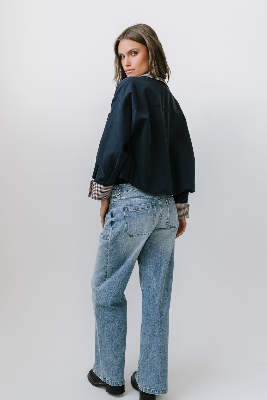 Whitney Mid Rise Wide Leg Jeans