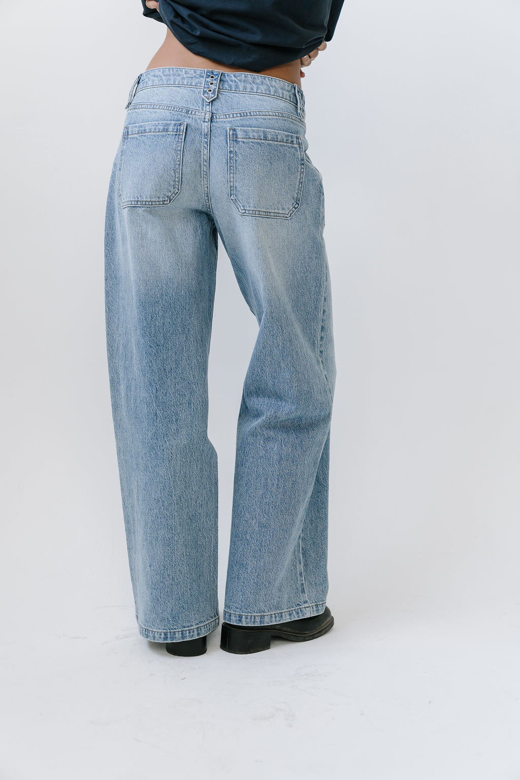 Whitney Mid Rise Wide Leg Jeans