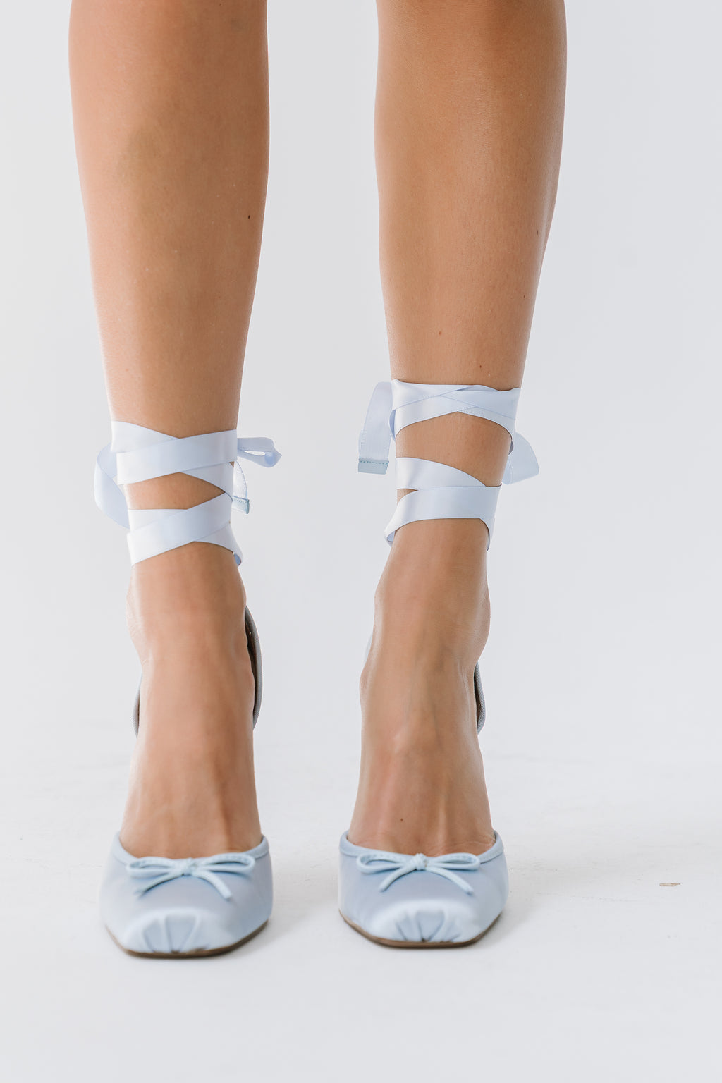 Steve Madden Larina Satin Ballet Heels in Blue